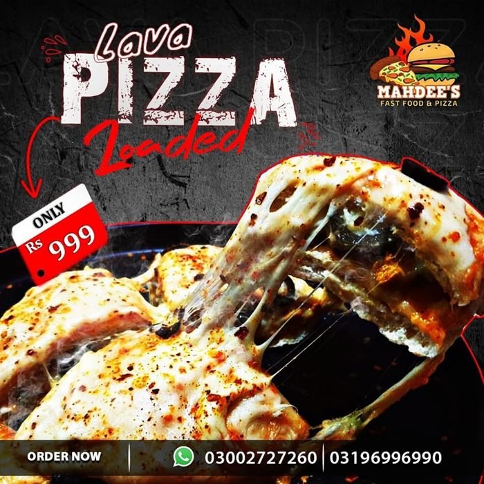Cheese-pull lava pizza
